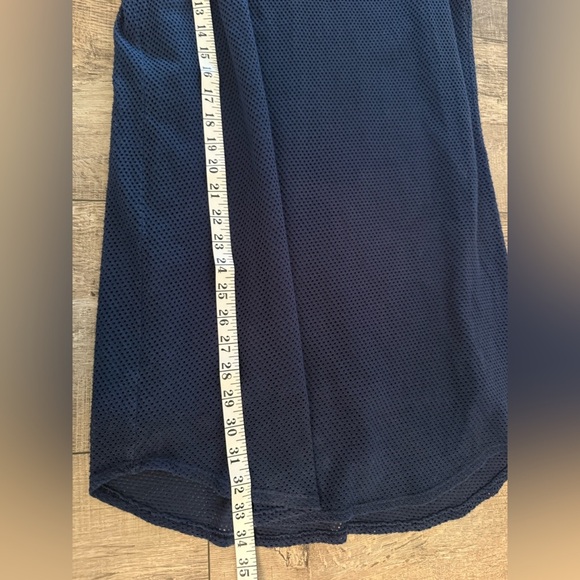 Michael Stars Mesh Lined Knee Length Dress Navy Medium Nautical Fisherman - Picture 7 of 7